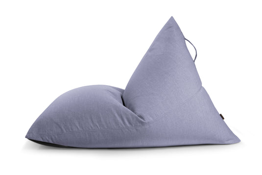 Pouf Poire XXL Salon Bleu Ardoise Beaumont Concept