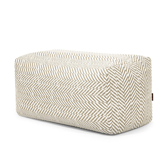 Pouf Rectangulaire Jardin Beige Sable Pouf Français