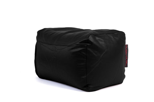 Pouf Repose Pied Cuir Noir Profond Pouf Français