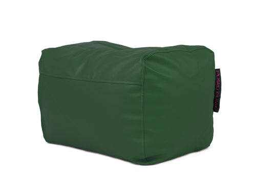 Pouf Repose Pied Cuir Vert Fôret Pouf Français