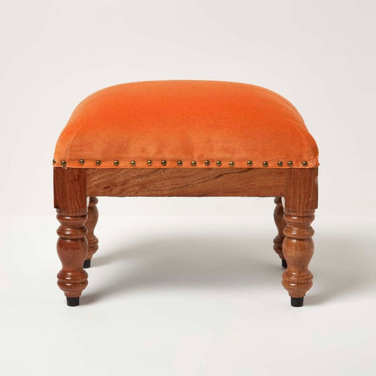 Pouf Repose Pied Design Orange / 40 x 40