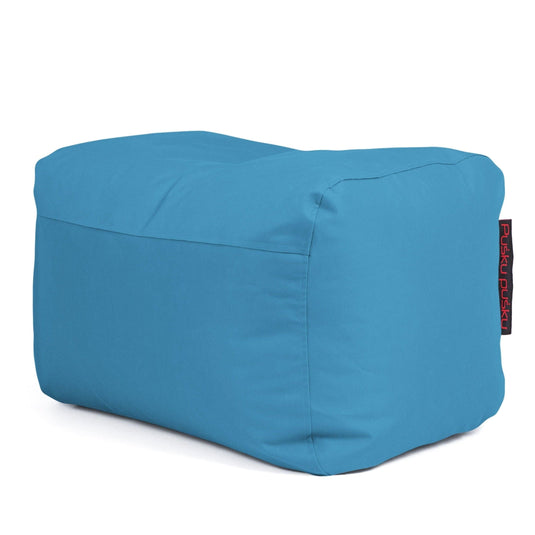 Pouf Repose Pied pour Chambre Bleu Canard Beaumont Concept