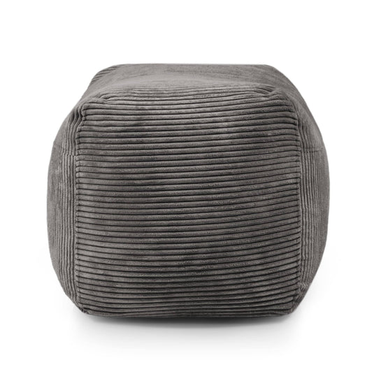 Pouf Repose Pied Velours Cotelé Pouf Français