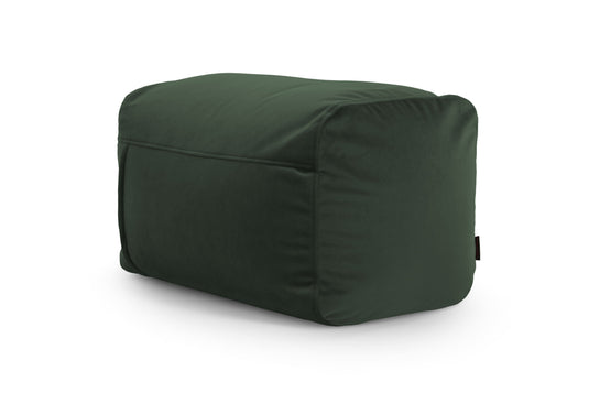 Pouf Repose Pied Velours Vert Forêt Pouf Français
