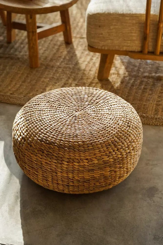Pouf Rond en Jacinthe