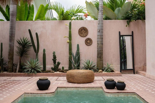 Pouf Rond en Jacinthe