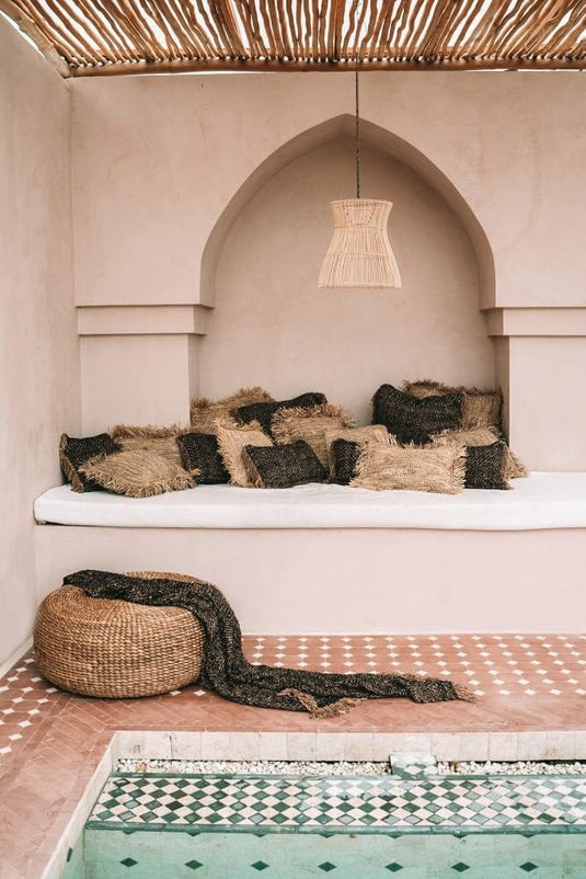 Pouf Rond en Jacinthe