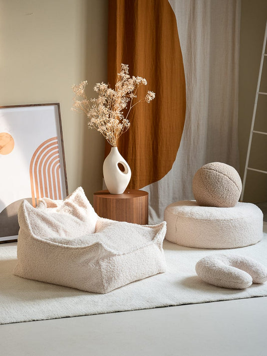 Pouf Rond Enfant - Blanc