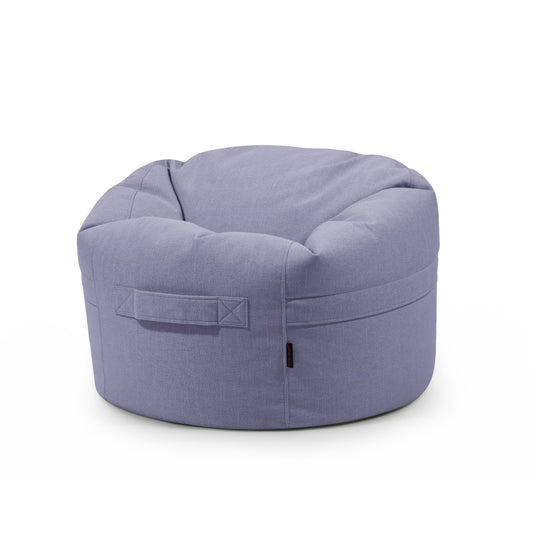Pouf Rond Salon Bleu Ardoise