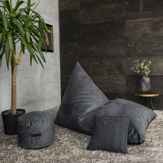 Pouf Rond Suede Pouf Français