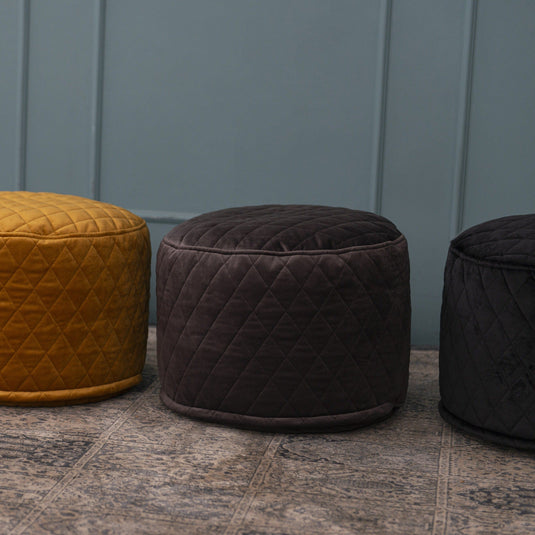 Pouf Rond Velours Royal Pouf Français