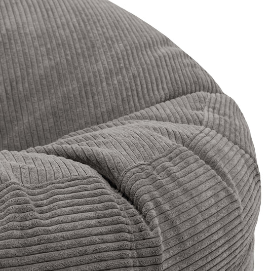 Pouf Rond XXL en Velours Côtelé
