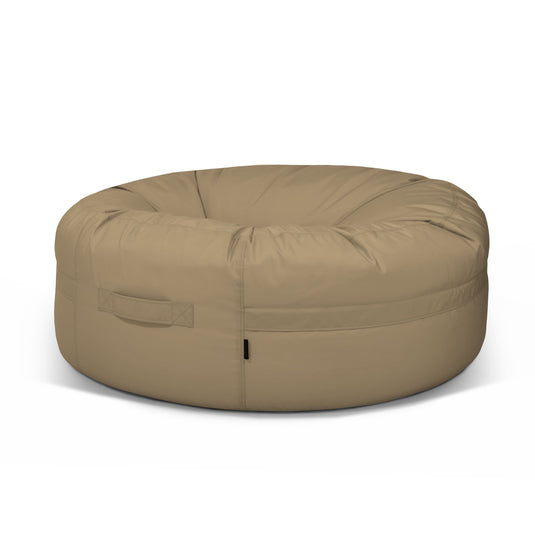Pouf Rond XXL Exterieur Marron Beige