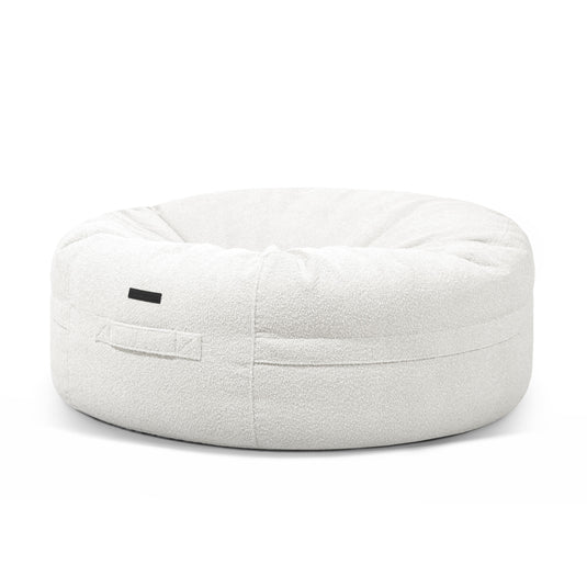 Pouf Rond XXL Mouton Beige Crème