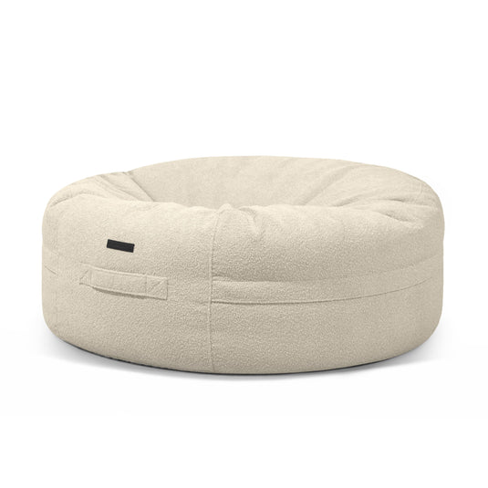 Pouf Rond XXL Mouton Beige Sable