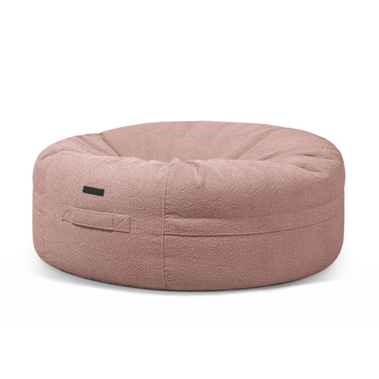 Pouf Rond XXL Mouton Rose Taupe