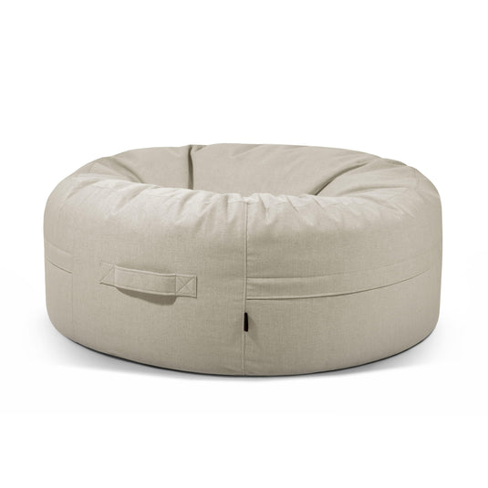 Pouf Rond XXL Salon Beige Sable
