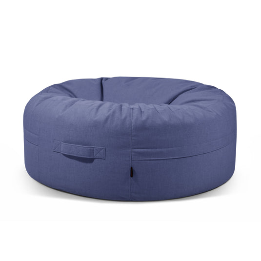Pouf Rond XXL Salon Bleu Marine