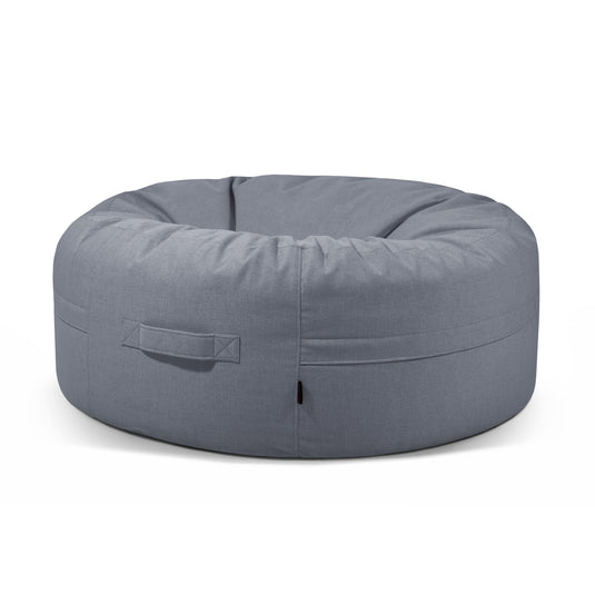 Pouf Rond XXL Salon Gris Anthracite