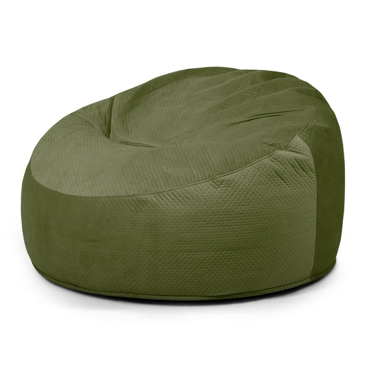 Pouf Salon XXL Velours Capitonné Pouf Français
