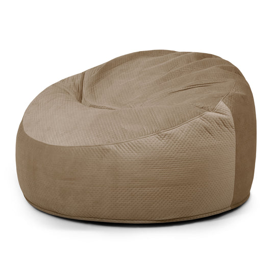 Pouf Salon XXL Velours Capitonné Pouf Français
