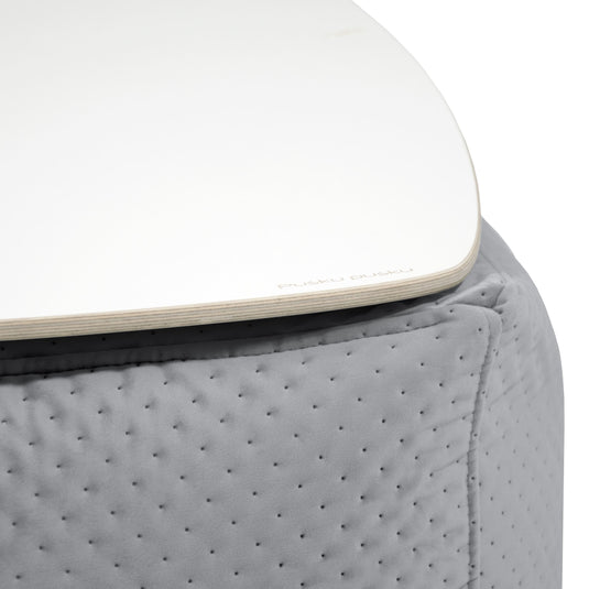 Pouf Table Basse en Velours Capitonné