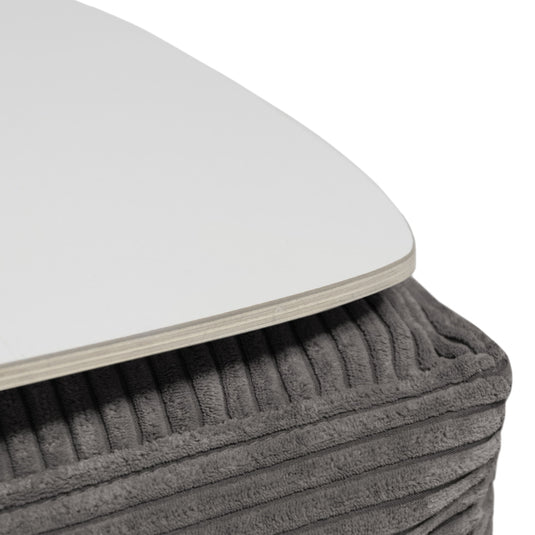 Pouf Table Basse en Velours Côtelé