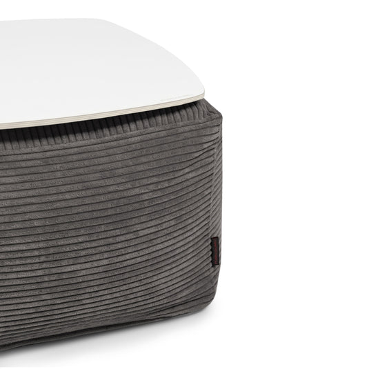 Pouf Table Basse en Velours Côtelé