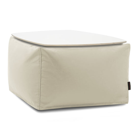 Pouf Table Basse Exterieur Beige Crème