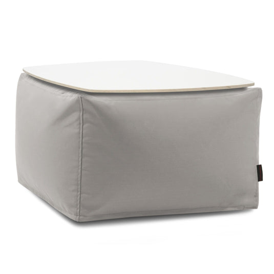 Pouf Table Basse Exterieur Gris Perle
