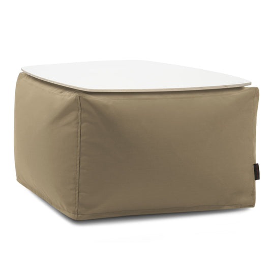 Pouf Table Basse Exterieur Marron Beige