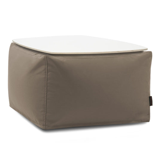 Pouf Table Basse Exterieur Marron Taupe