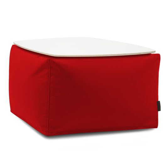 Pouf Table Basse Exterieur Rouge Cerise