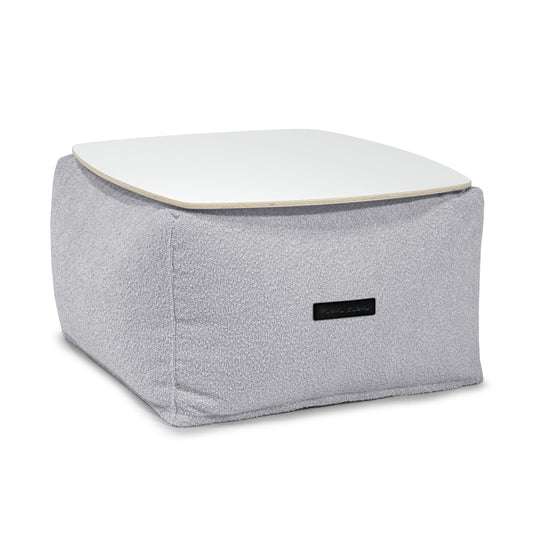 Pouf Table Basse Mouton Gris Perle