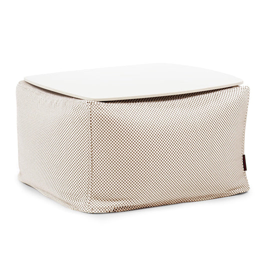 Pouf Table Basse Piscine Beige Crème