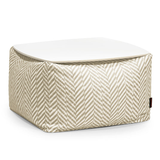 Pouf Table Basse pour Jardin Beige Sable