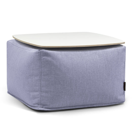 Pouf Table Basse Salon Bleu Ardoise