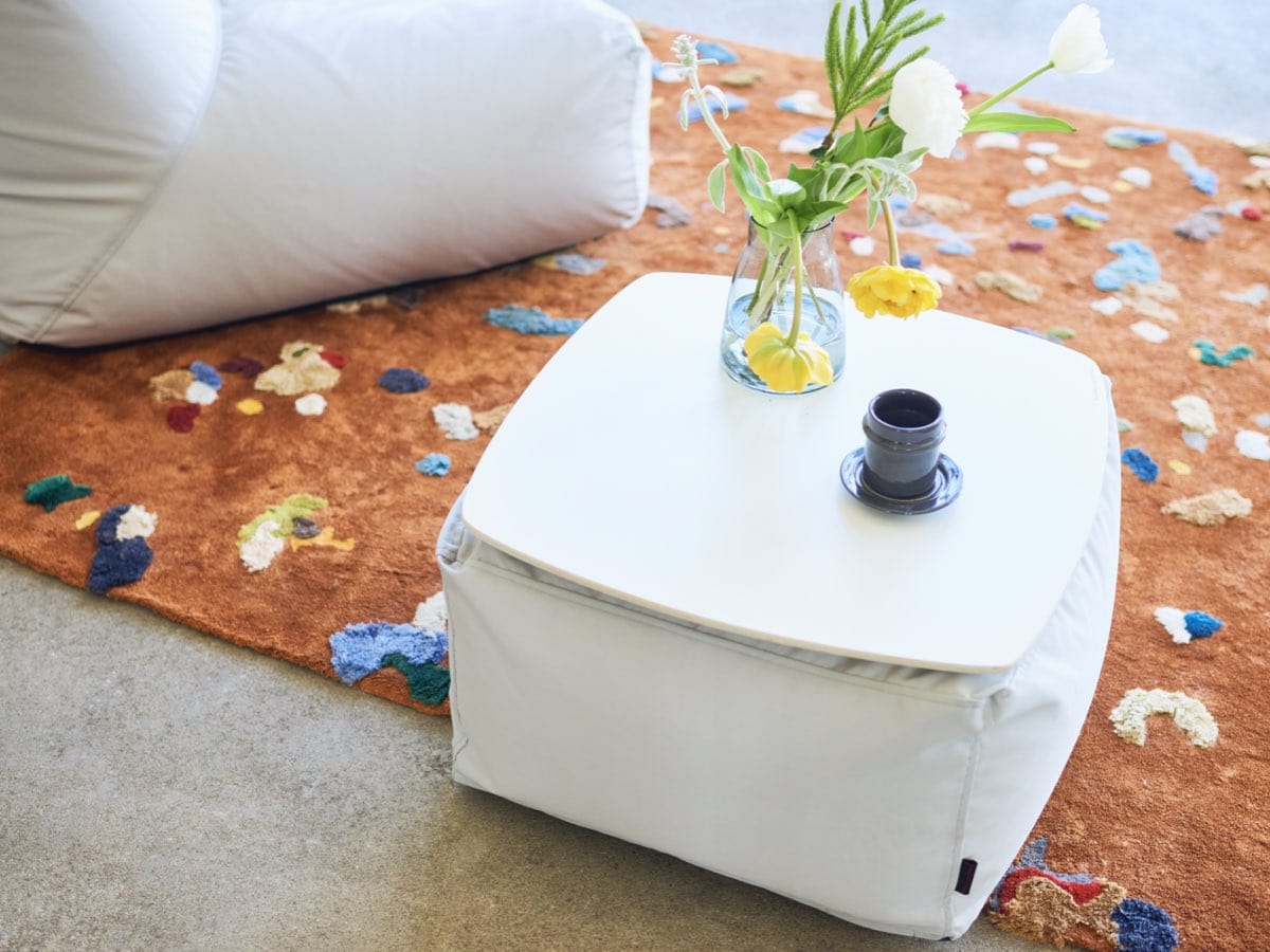 Pouf Table Basse Cuir