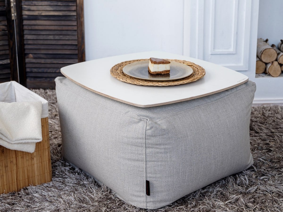 Pouf Table Basse Cuir