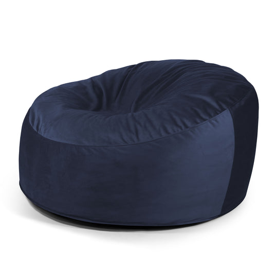 Pouf XXL en Velours Bleu Marine Pouf Français