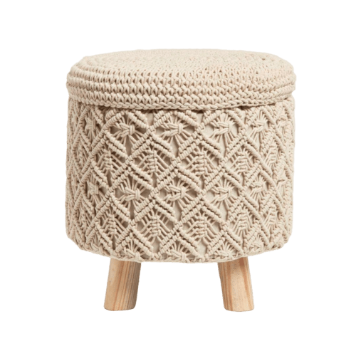 Tabouret Pouf Macrame