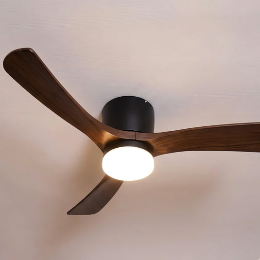Ventilateur de Plafond en Bois avec LED Intégrée