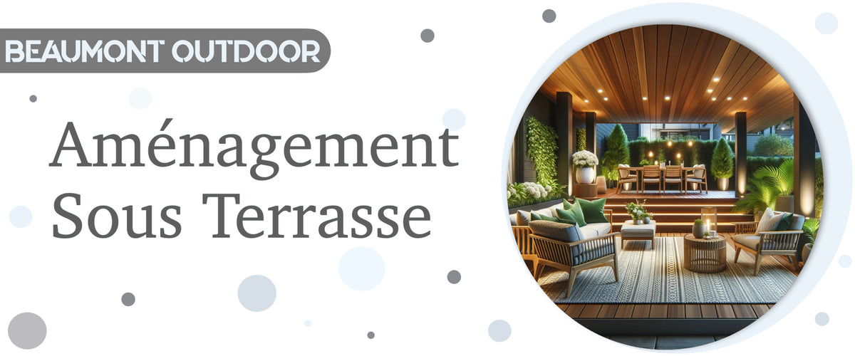 aménagement sous terrasse sur pilotis Image