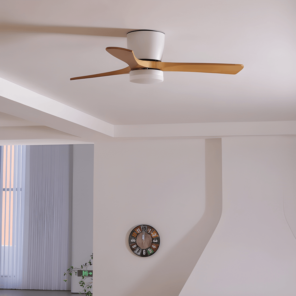 Ventilateur de Plafond en Bois avec LED Intégrée
