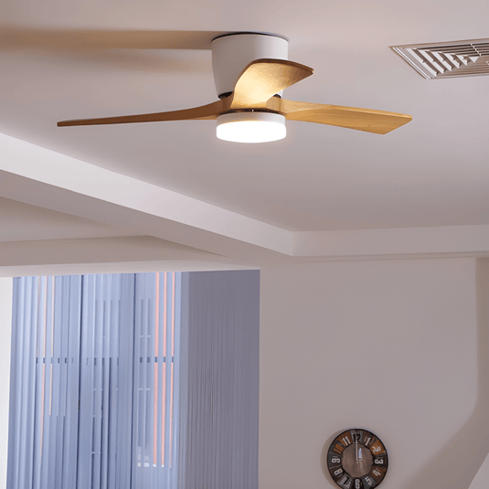 Ventilateur de Plafond en Bois avec LED Intégrée