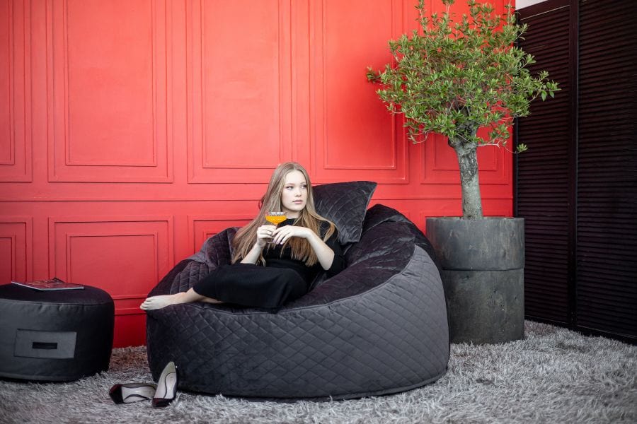 Pouf XXL en Velours