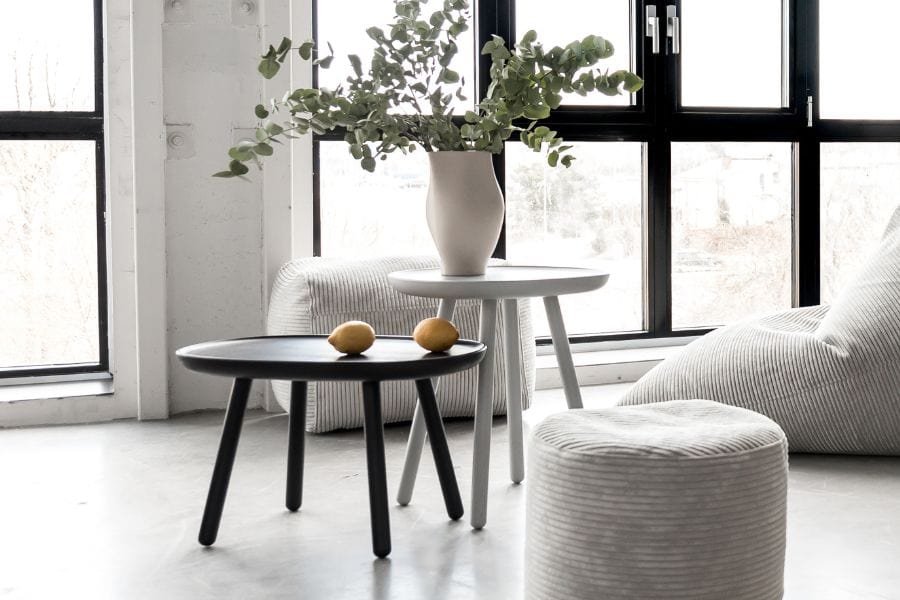 Pouf Rectangulaire Velours Cotelé