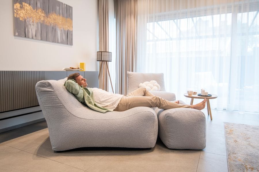 Pouf Repose Pied en Bouclette