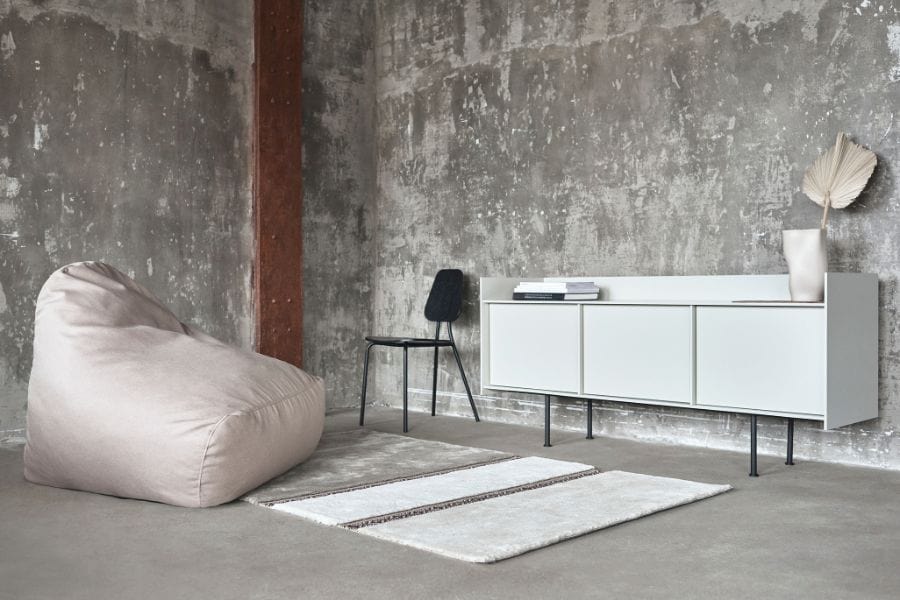 Pouf Design en Velours Cotelé