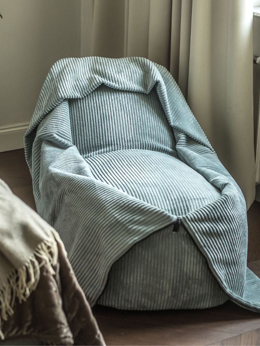 Pouf Bébé Velours Cotelé